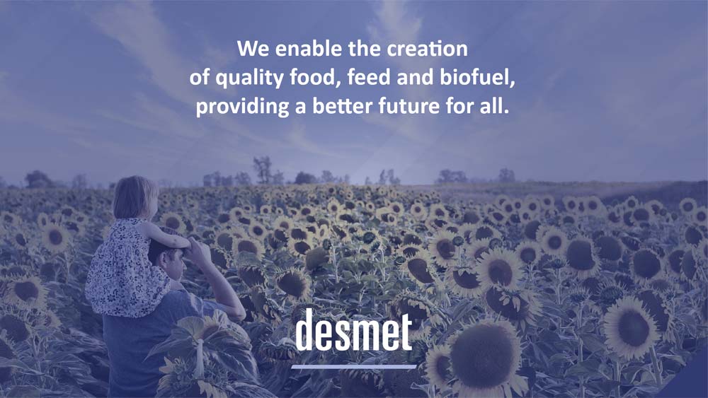 "We enable the creation of quality food, feed and biofuel, providing a better future for all."  illustration