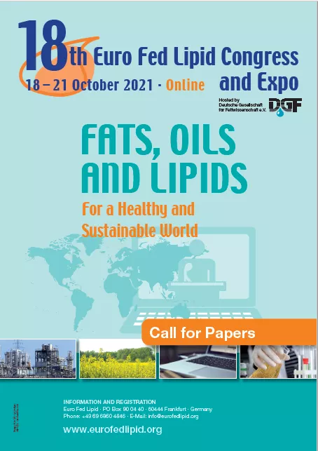 18th Euro Fed Lipid Congress & Expo : 18-21 October 2021